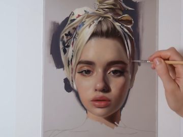 lány portré készítés video